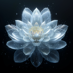 bellanarak brilliant crystal lotus flower glowing intensely in 30417725 d912 4764 ae10 4bf28d49b977