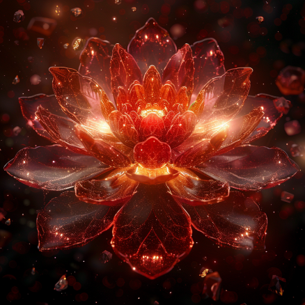 bellanarak brilliant crystal lotus flower glowing intensely in c9240af1 b8a0 44e6 9d08 f63c465ec1f5