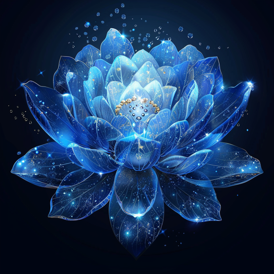 bellanarak brilliant crystal lotus flower glowing intensely in f3c30e47 f93c 4d6e 83e3 b7e25441e747