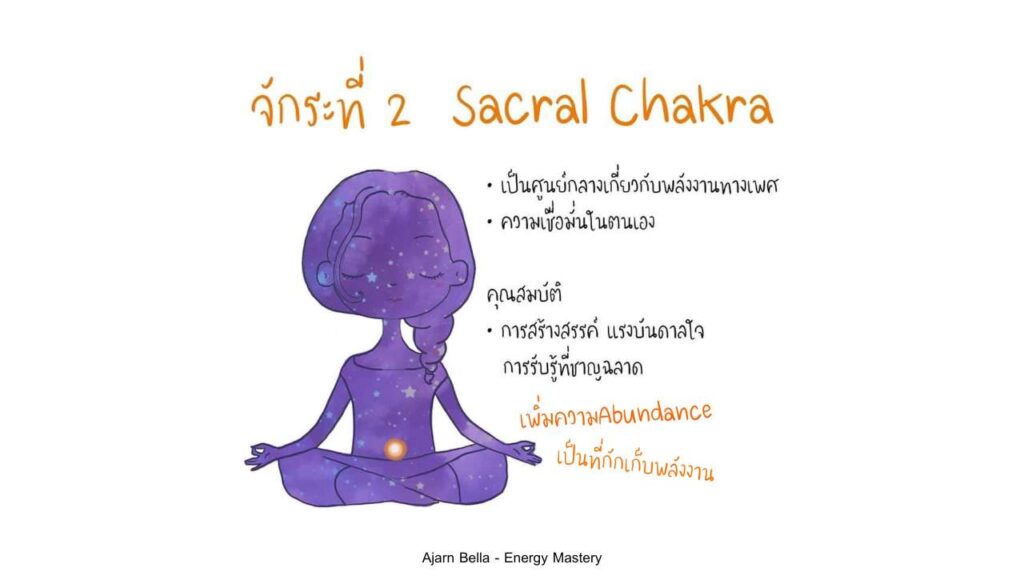จักระที่ 2  Sacral Chakra (สวาธิษฐานะ)